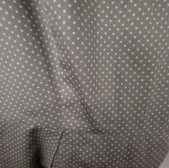 Ann Taylor LOFT Petite Polka Dot Dress, Grey, 00P - Picture 9 of 9